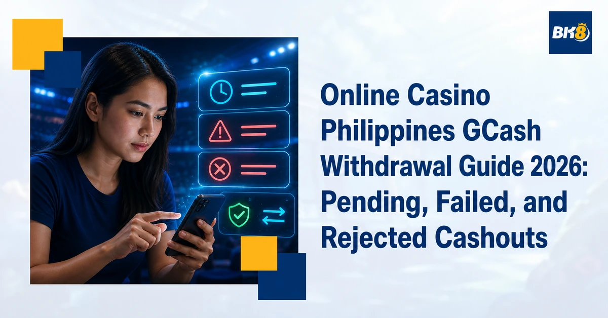 Filipino player reviewing pending, failed, and rejected GCash casino withdrawal statuses