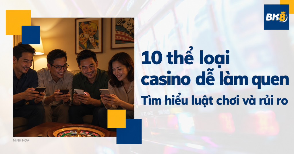 10 thể loại casino dễ làm quen và những quy tắc cần biết