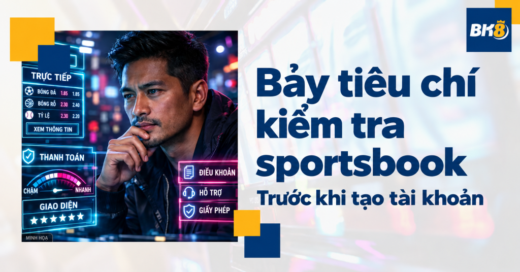Bảy tiêu chí kiểm tra một sportsbook trước khi tạo tài khoản