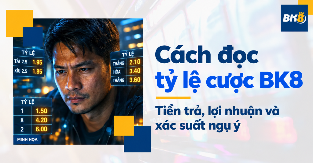Cách đọc tỷ lệ cược BK8: Tiền trả, lợi nhuận và xác suất ngụ ý