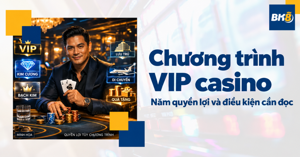 Chương trình VIP casino: Năm quyền lợi và điều kiện cần đọc