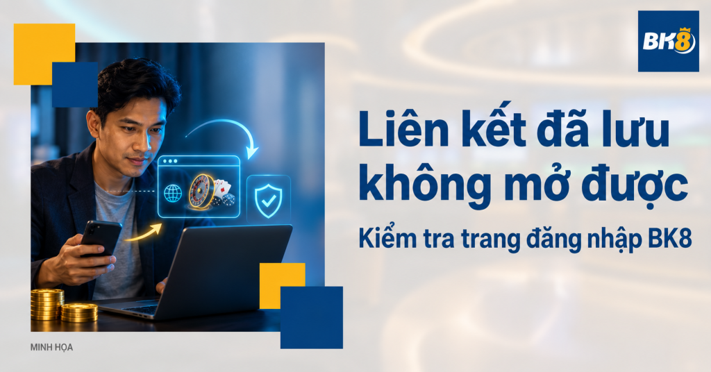 Liên kết BK8 đã lưu không mở được: Cách kiểm tra trang đăng nhập