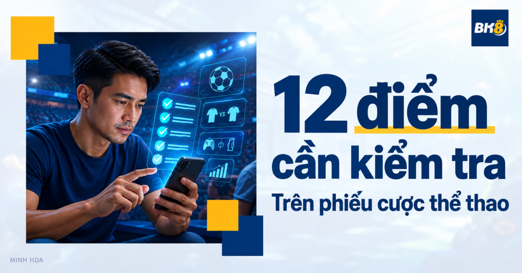 12 điểm cần kiểm tra trên phiếu cược thể thao