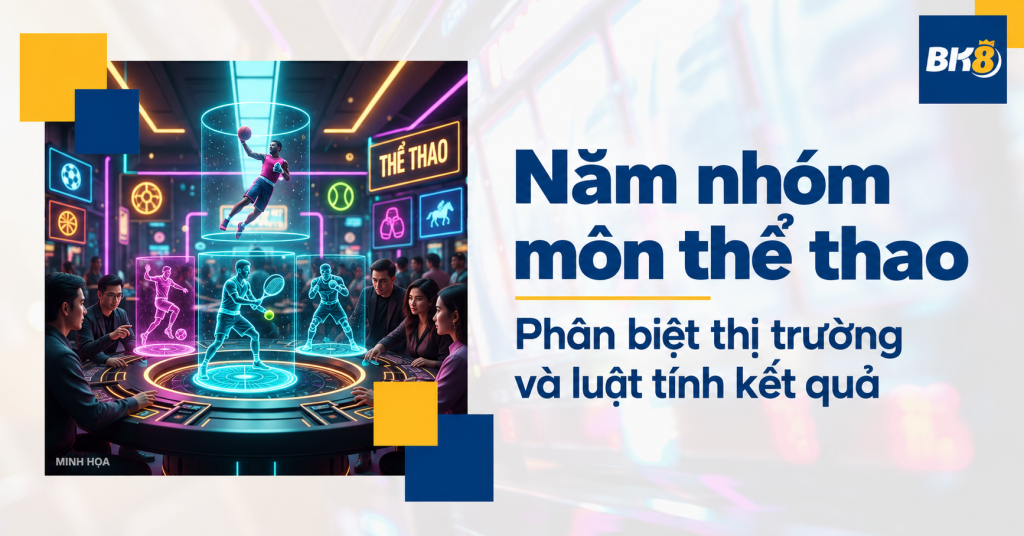 Năm nhóm môn thể thao và cách phân biệt thị trường cược