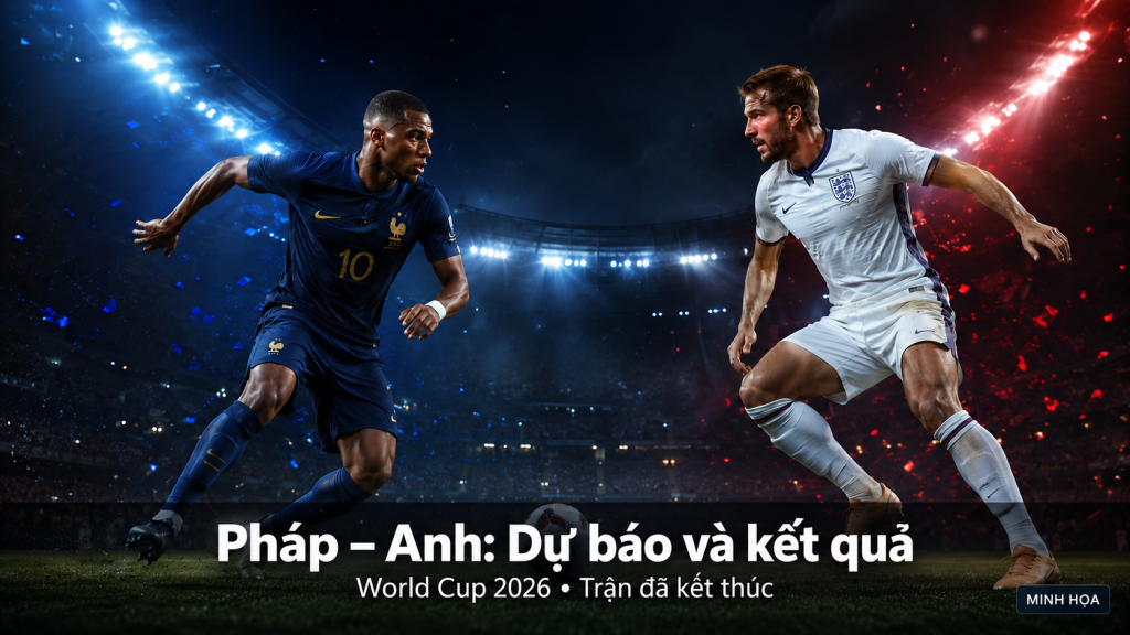 Pháp – Anh tại World Cup 2026: Đối chiếu dự báo với kết quả
